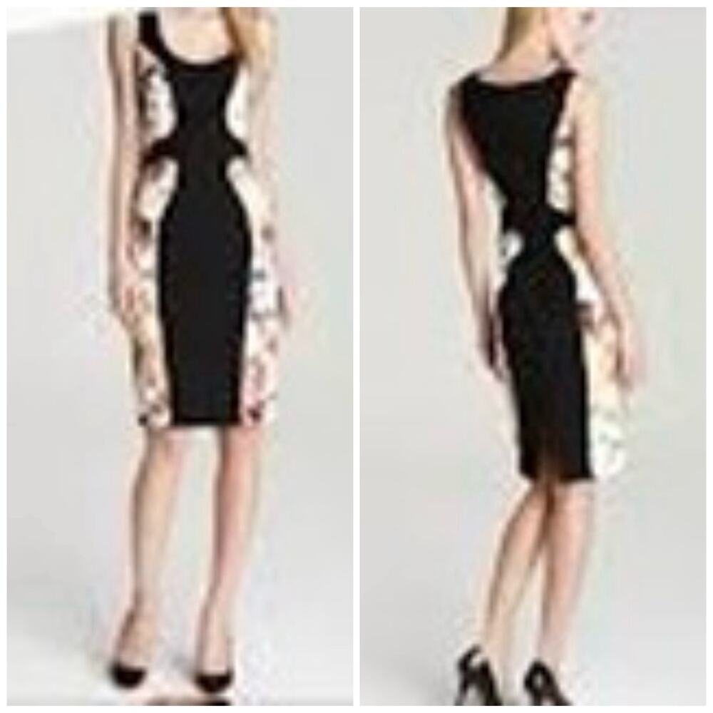 Black Halo Annabelle Colorblock Dress, Size 0